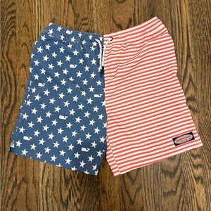 Vineyard Vines Boys Patriotic Star and Stripe Swim Trunks